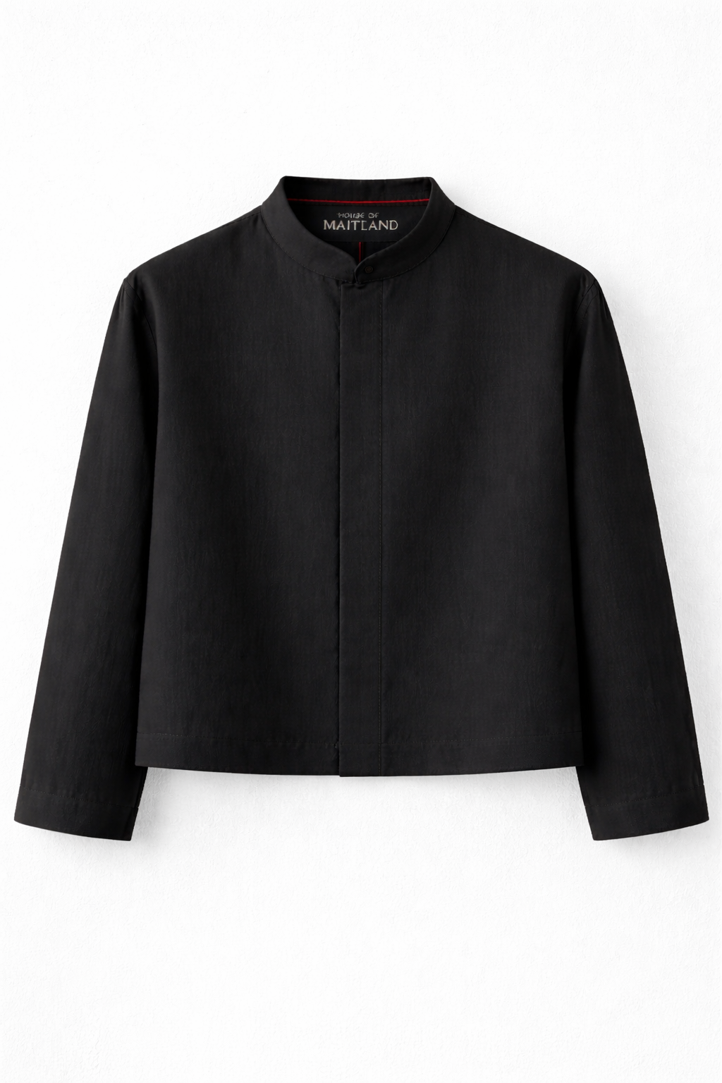 Black shirt on a white background