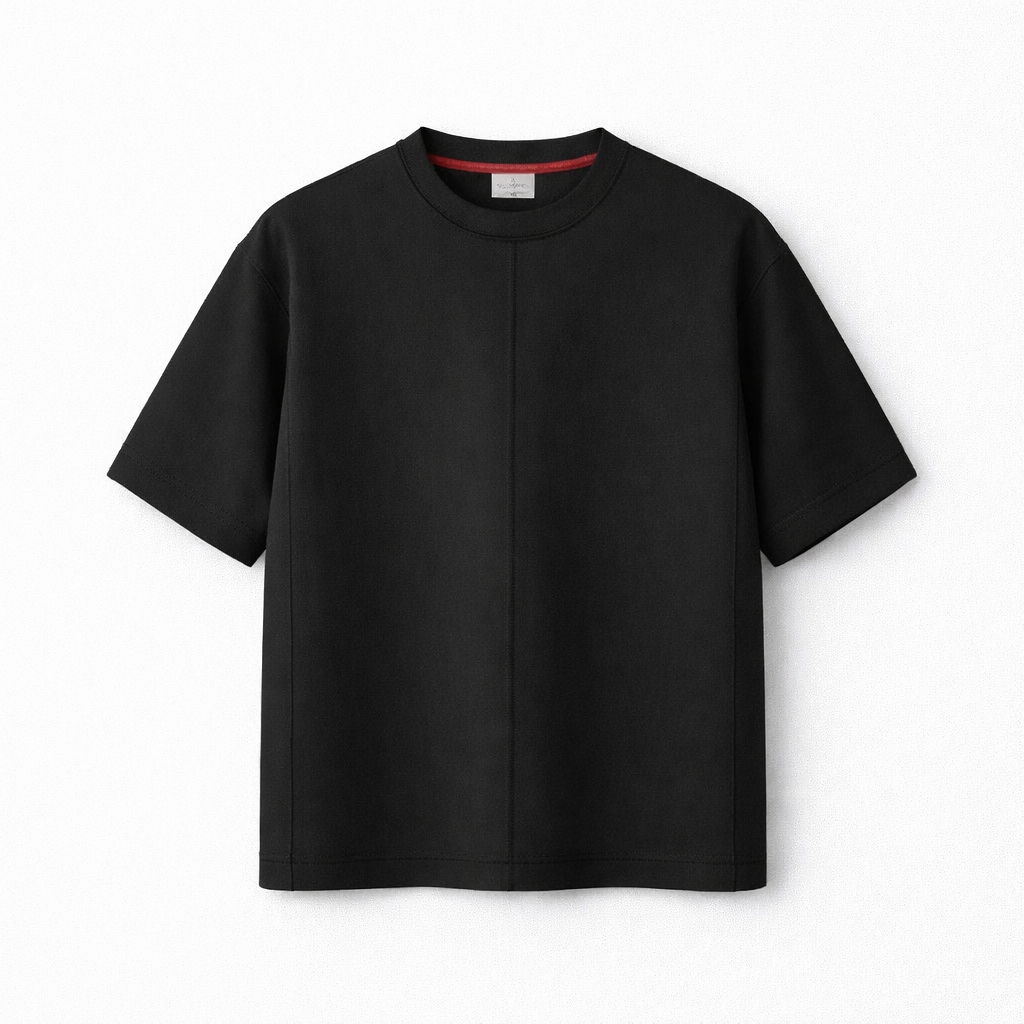 Black rohe t-shirt on a white background